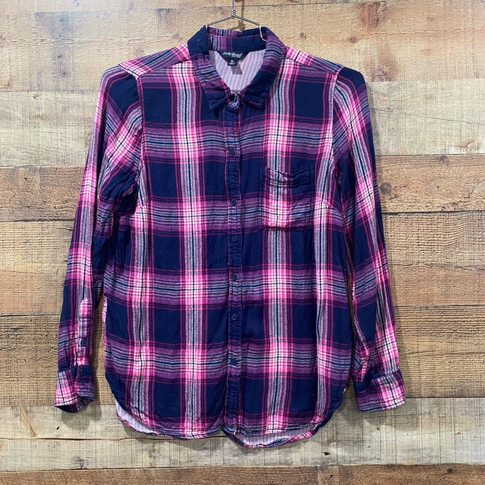 Lucky Brand Plaid Button Down Size Medium
